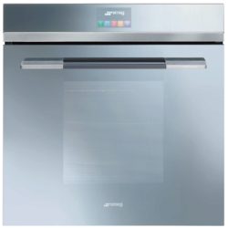 Smeg Linea SFP140SE 60cm Multifunction Single Pyrolytic Oven with Touch Controls  in Stainless Steel